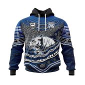 Nrl Canterbury Bankstown Bulldogs Custom Name Number Indigenous Mascot Pullover Hoodie Front.jpg - demo10