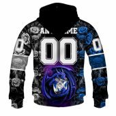 Nrl Canterbury Bankstown Bulldogs Custom Name Number Rose Dragon Pullover Hoodie Back.jpg - demo10