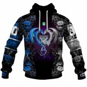 Nrl Canterbury Bankstown Bulldogs Custom Name Number Rose Dragon Pullover Hoodie Front.jpg - demo10