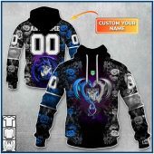 Nrl Canterbury Bankstown Bulldogs Custom Name Number Rose Dragon Pullover Hoodie Front Back.jpg - demo10