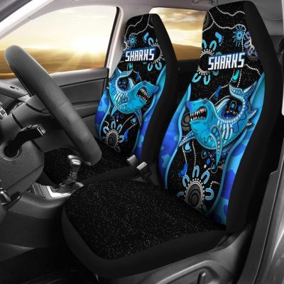 NRL Cronulla-Sutherland Sharks ANZAC Day Unique Indigenous Car Seat Covers