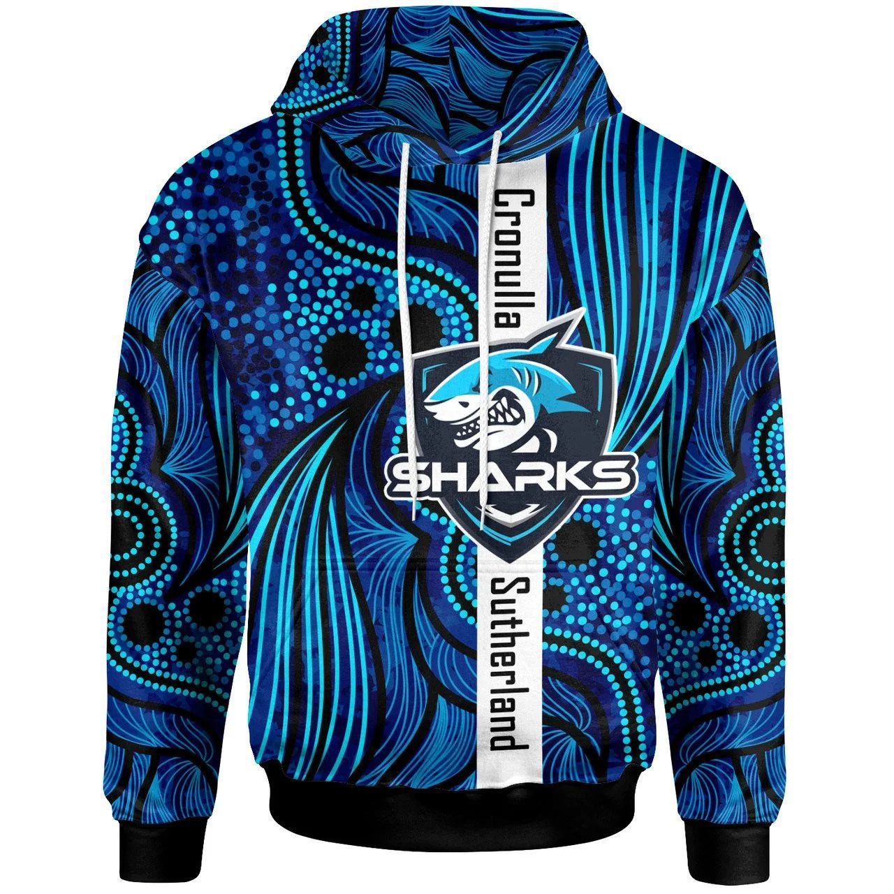 NRL Cronulla-Sutherland Sharks Custom Name Aboriginal Pullover Hoodie NRL Cronulla-Sutherland Sharks Custom Name Aboriginal Pullover Hoodie
