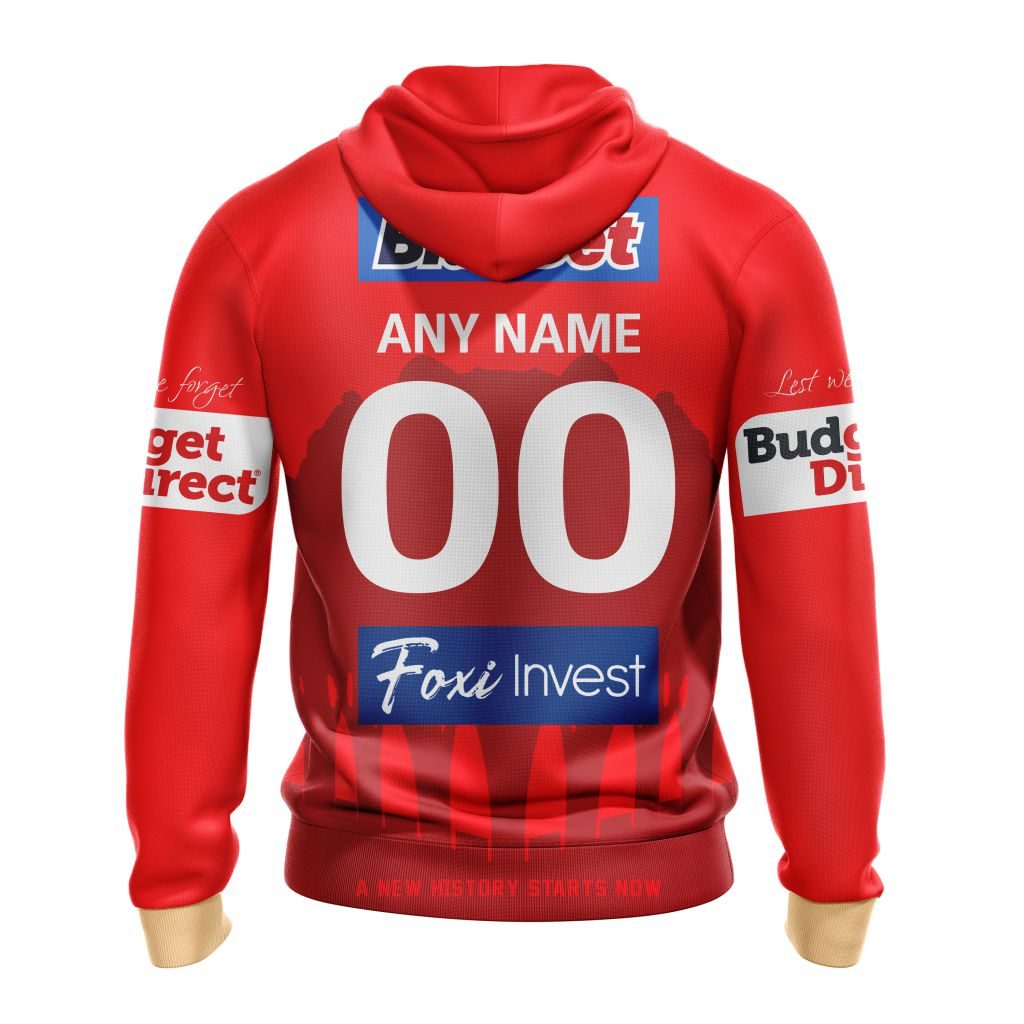 NRL Dolphins Custom Name Number 2023 ANZAC Day Pullover Hoodie NRL Dolphins Custom Name Number 2023 ANZAC Day Pullover Hoodie