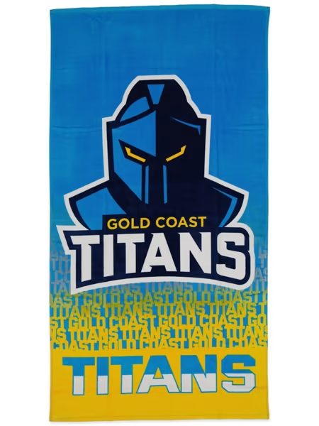 NRL Gold Coast Titans Beach Towel NRL Gold Coast Titans Beach Towel