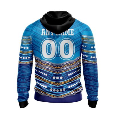 NRL Gold Coast Titans Custom Name Number Indigenous Mascot Pullover Hoodie