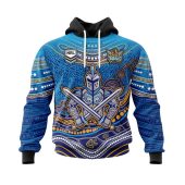 Nrl Gold Coast Titans Custom Name Number Indigenous Mascot Pullover Hoodie Front.jpg - demo10