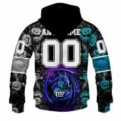 Nrl Gold Coast Titans Custom Name Number Rose Dragon Pullover Hoodie Back.jpg - demo10