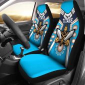 NRL Gold Coast Titans Gladiator Simple Indigenous Car Seat Covers