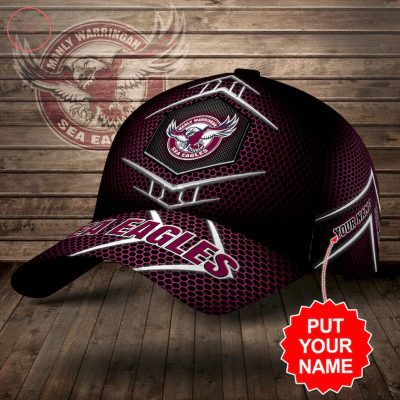 NRL Manly Warringah Sea Eagles Maroon Custom Name Classic Cap