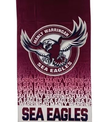 NRL Manly Warringah Sea Eagles Logo Beach Towel