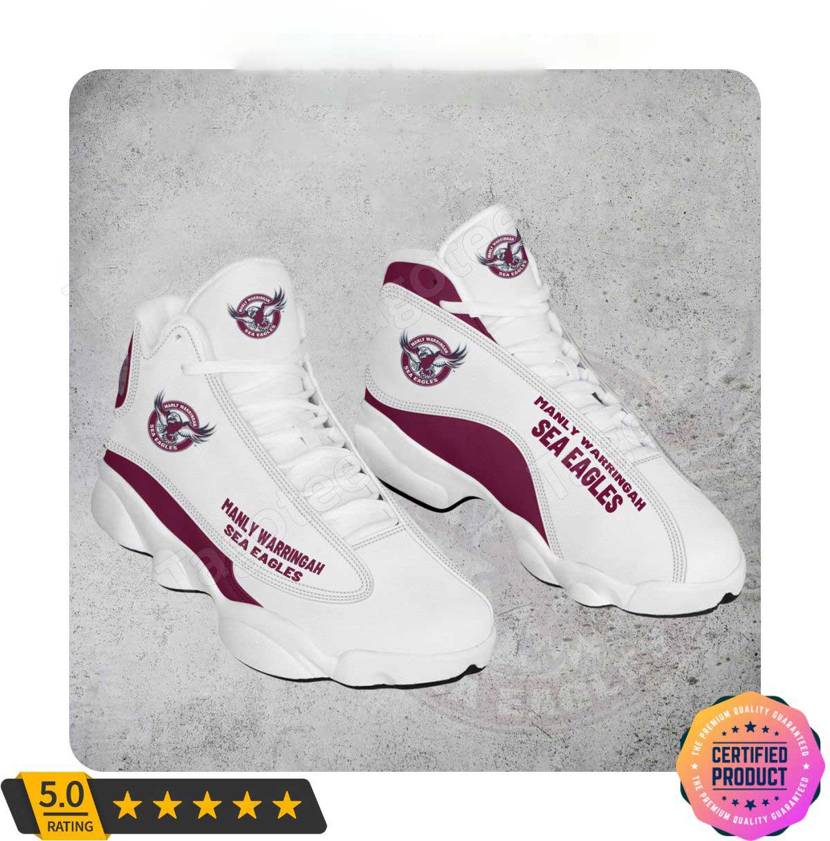 NRL Manly Warringah Sea Eagles White Air Jordan 13 Shoes NRL Manly Warringah Sea Eagles White Air Jordan 13 Shoes
