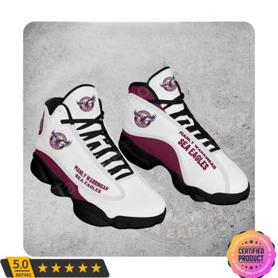 NRL Manly Warringah Sea Eagles White Air Jordan 13 Shoes