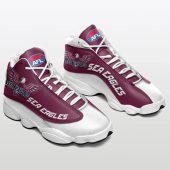 NRL Manly Warringah Sea Eagles White Maroon Air Jordan 13 Shoes