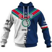 Nrl New Zealand Warriors Custom Name Number 2023 Mix Jersey V2 Pullover Hoodie Front.jpg - demo10