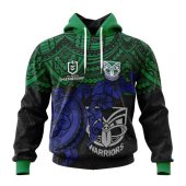 NRL New Zealand Warriors Custom Name Number Polynesian Pullover Hoodie V2