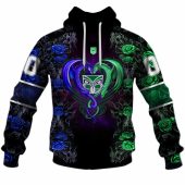 Nrl New Zealand Warriors Custom Name Number Rose Dragon Pullover Hoodie Front.jpg - demo10