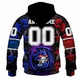 Nrl Newcastle Knights Custom Name Number Rose Dragon Pullover Hoodie Back.jpg - demo10
