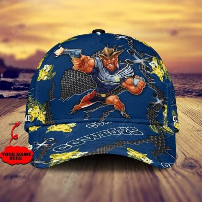 NRL North Queensland Cowboys Custom Name Mascot Shooting Classic Cap V3