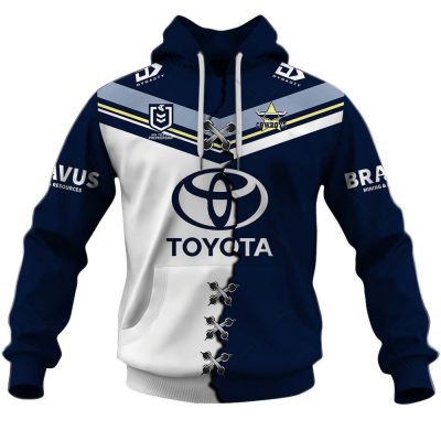 NRL North Queensland Cowboys Custom Name Number 2023 Mix Jersey V2 Pullover Hoodie