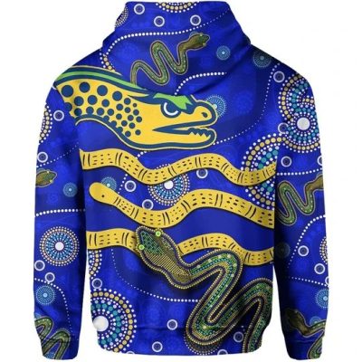 NRL Parramatta Eels Aboriginal Tribal Style Pullover Hoodie