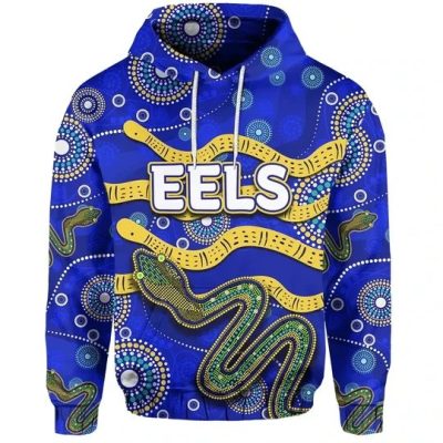 NRL Parramatta Eels Aboriginal Tribal Style Pullover Hoodie