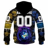 Nrl Parramatta Eels Custom Name Number Rose Dragon Pullover Hoodie Back.jpg - demo10