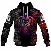 Nrl Penrith Panthers Custom Name Number Rose Dragon Pullover Hoodie Front.jpg - demo10