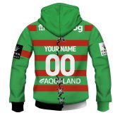 Nrl South Sydney Rabbitohs Custom Name Number 2023 Mix Jersey V2 Pullover Hoodie Back.jpg - demo10