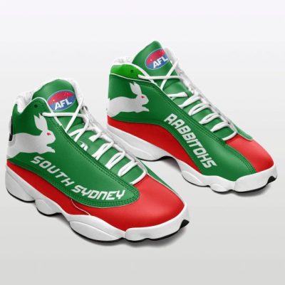 NRL South Sydney Rabbitohs Green Red Air Jordan 13 Shoes