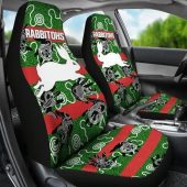 Nrl South Sydney Rabbitohs Indigenous Aboriginal Animals Car Seat Covers 2.jpg - demo10