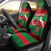 Nrl South Sydney Rabbitohs Indigenous Red Car Seat Covers 3.jpg - demo10