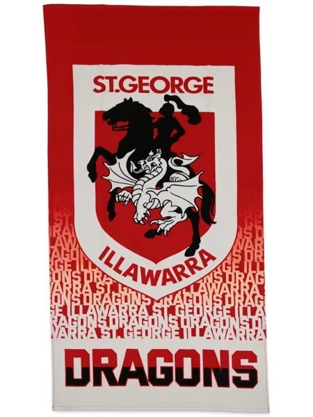 NRL St. George Illawarra Dragons Beach Towel V2 NRL St. George Illawarra Dragons Beach Towel V2