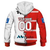 Nrl St. George Illawarra Dragons Custom Name Number 2023 Mix Jersey V2 Pullover Hoodie Back.jpg - demo10