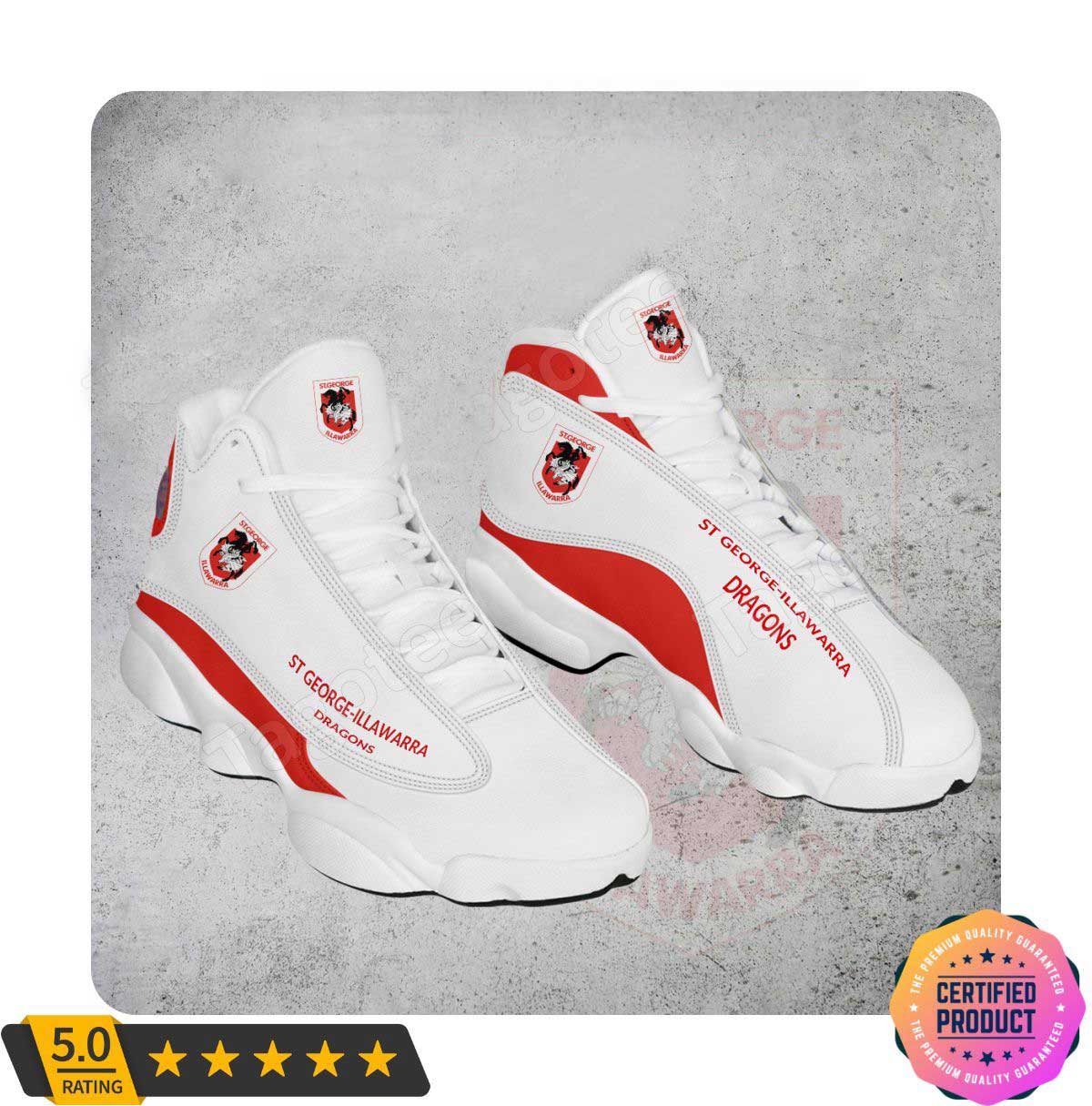 NRL St. George Illawarra Dragons White Air Jordan 13 Shoes NRL St. George Illawarra Dragons White Air Jordan 13 Shoes