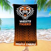 NRL Wests Tigers Beach Towel V2