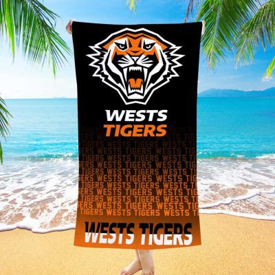 NRL Wests Tigers Beach Towel V2