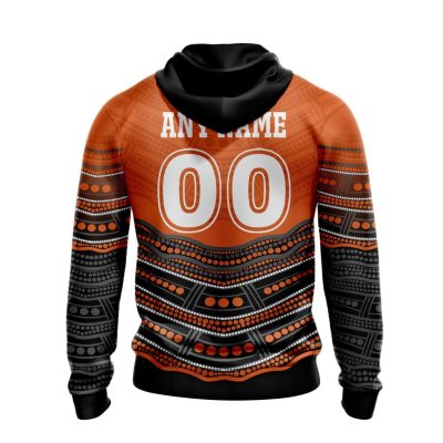 NRL Wests Tigers Custom Name Number Indigenous Mascot Pullover Hoodie