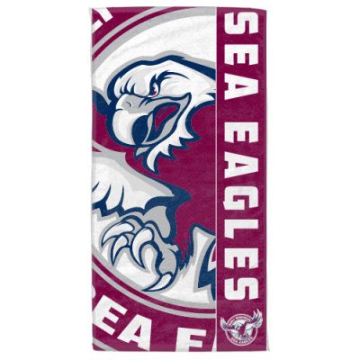 NRL Manly Warringah Sea Eagles Beach Towel V2