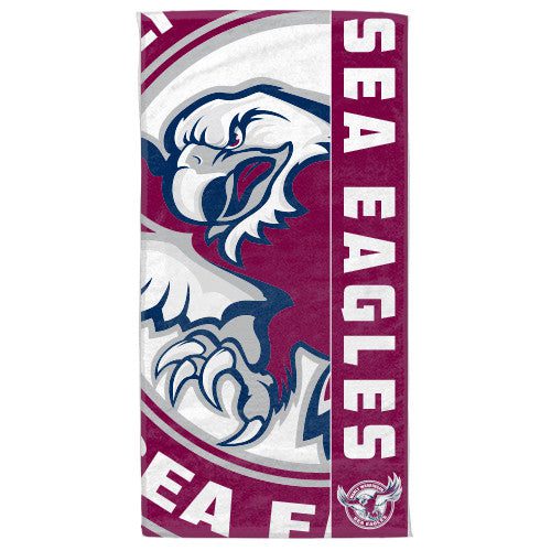 NRL Manly Warringah Sea Eagles Beach Towel V2 NRL Manly Warringah Sea Eagles Beach Towel V2