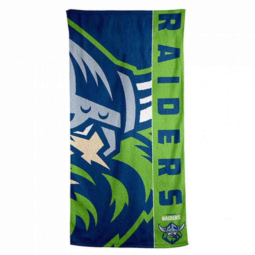NRL Canberra Raiders Blue Green Beach Towel V1 NRL Canberra Raiders Blue Green Beach Towel V1