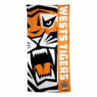NRL Wests Tigers Beach Towel V1