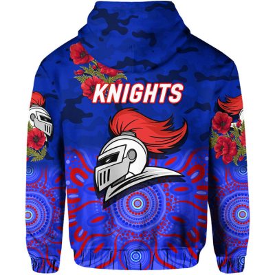 NRL Newcastle Knights ANZAC 2022 Indigenous Pullover Hoodie