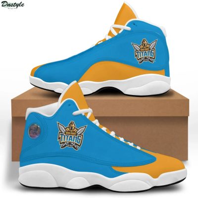 NRL Gold Coast Titans Blue Gold Air Jordan 13 Shoes
