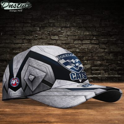 AFL Geelong Cats Custom Name Grey Black Classic Cap