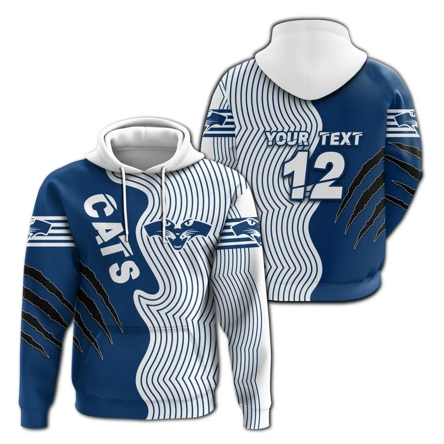 AFL Geelong Cats Custom Name Number Indigenous Pullover Hoodie AFL Geelong Cats Custom Name Number Indigenous Pullover Hoodie