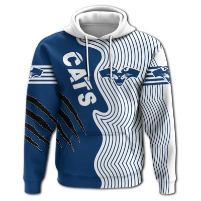 AFL Geelong Cats Custom Name Number Indigenous Pullover Hoodie