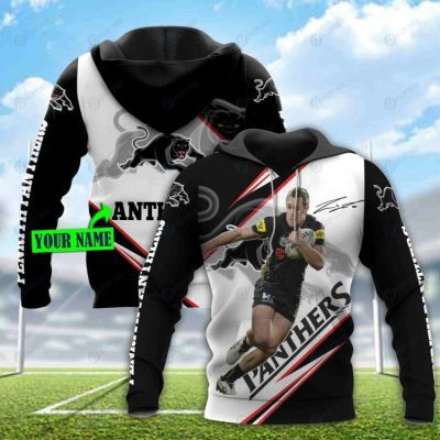 NRL Penrith Panthers Custom Name Isaah Yeo Pullover Hoodie