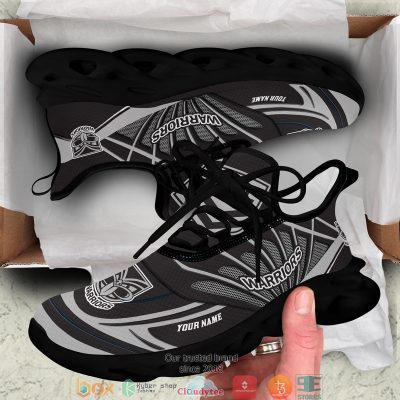 NRL New Zealand Warriors Custom Name Black Gray Max Soul Shoes