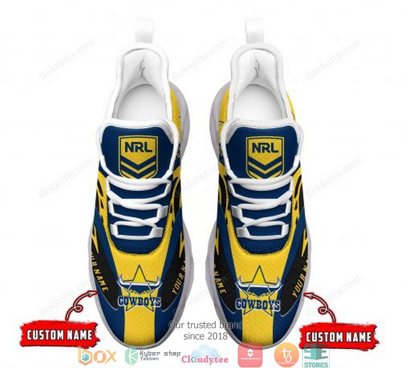 NRL North Queensland Cowboys Custom Name Max Soul Shoes V4