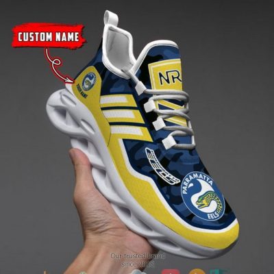 NRL Parramatta Eels Custom Name Camo Max Soul Shoes